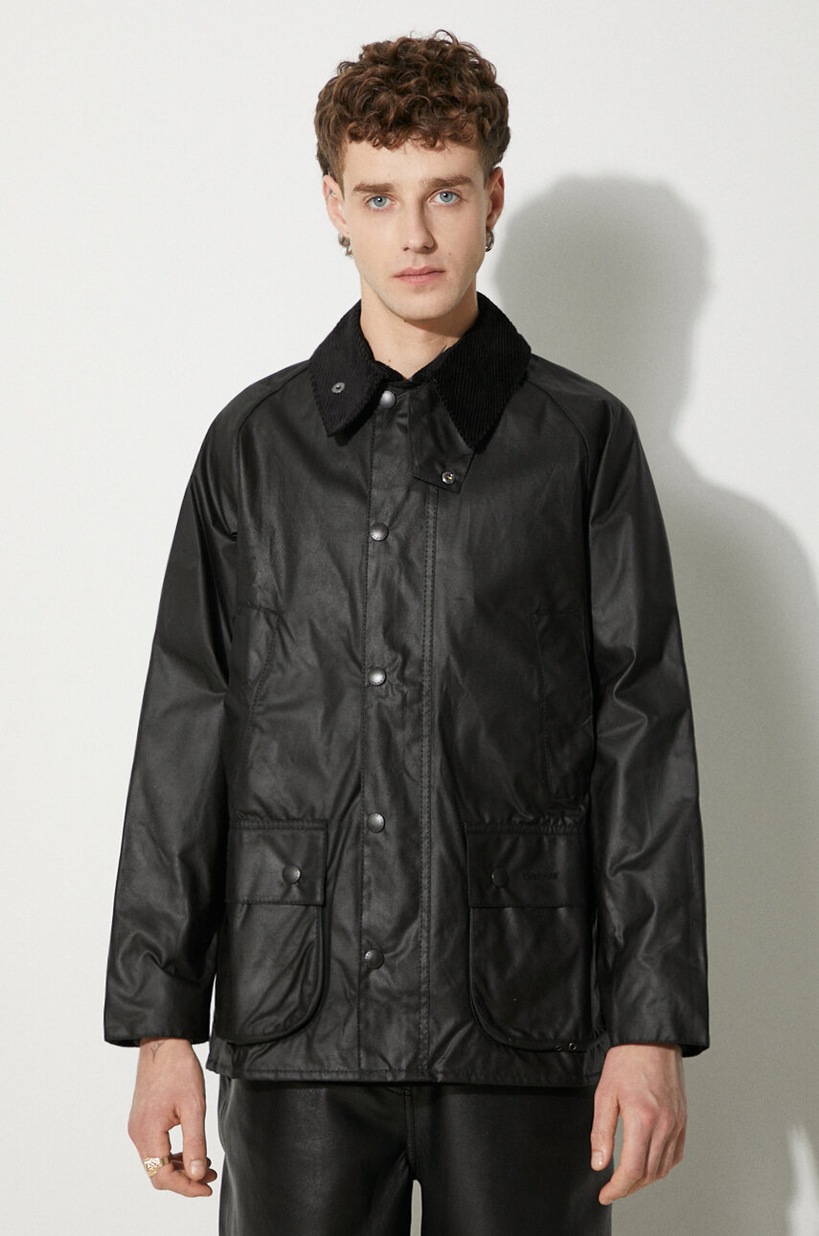 Barbour kurtka Angler Wax Jacket męska kolor czarny