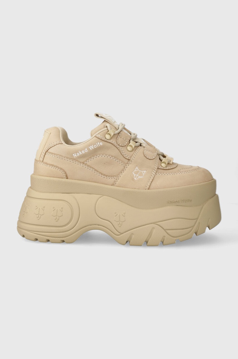 Naked Wolfe 厚底スニーカー ベージュ　size37 Naked Wolfe suede sneakers Sinner PRM EU