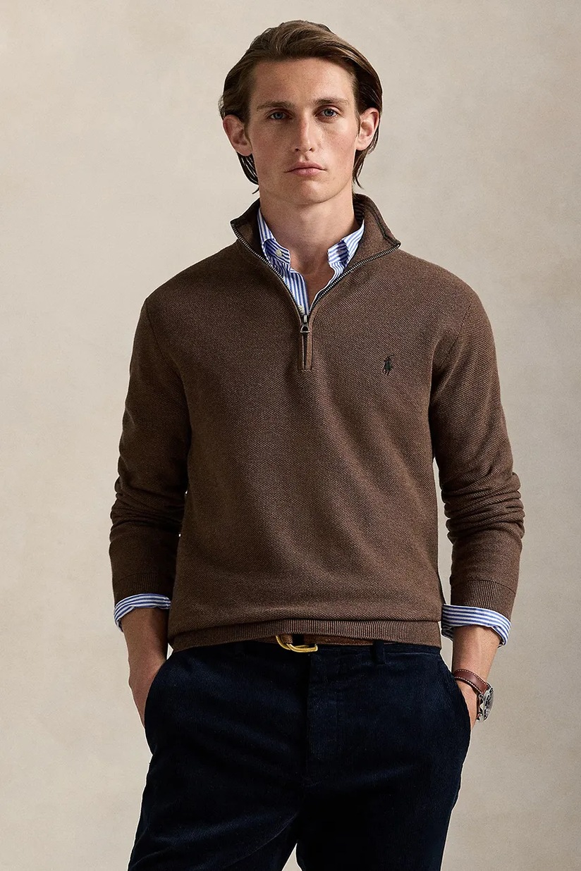 トップス Ralph Lauren Polo Polo Ralph Lauren Cable-Knit Cotton Polo Jumper | 710B13893004