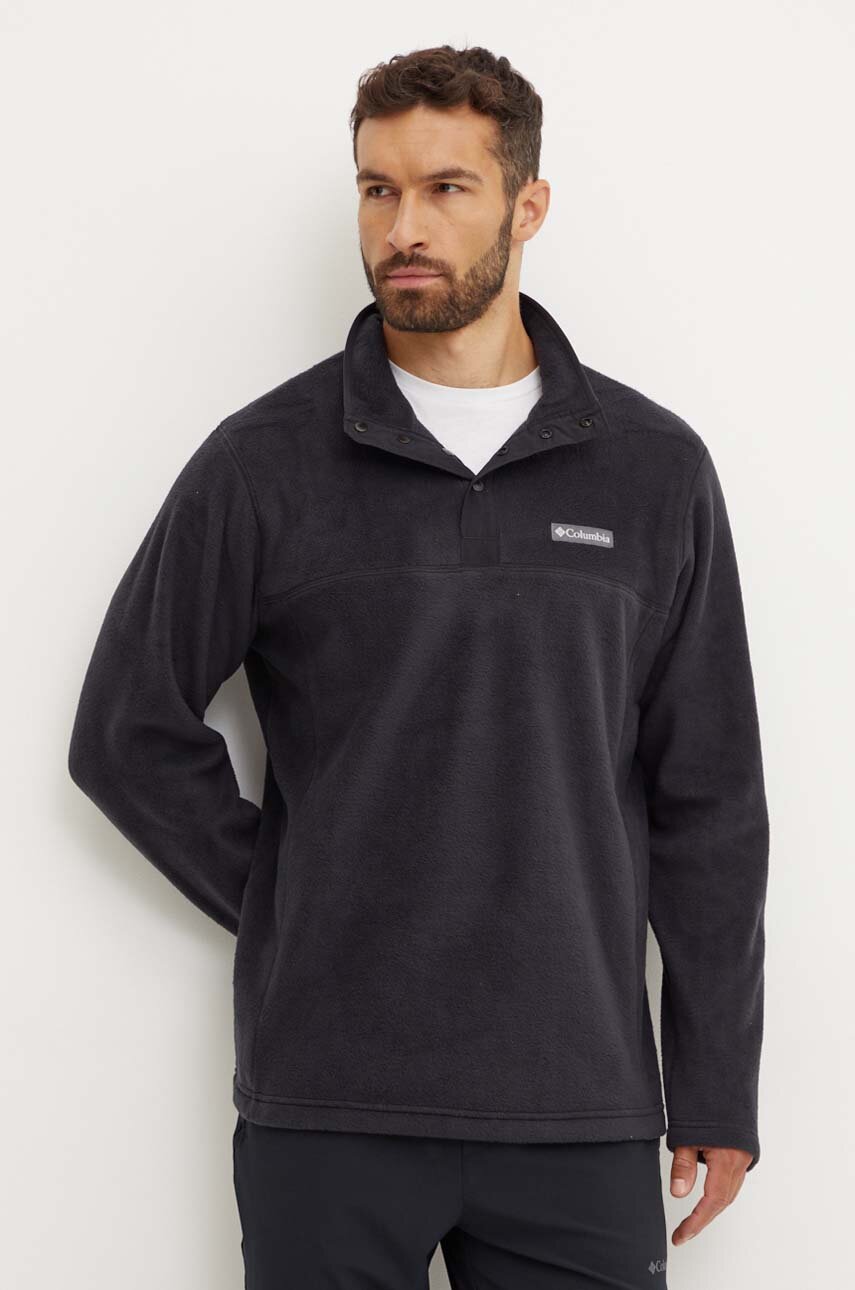 Columbia sweatshirt Wapitoo Fleece Pullover men s black color at PRM US