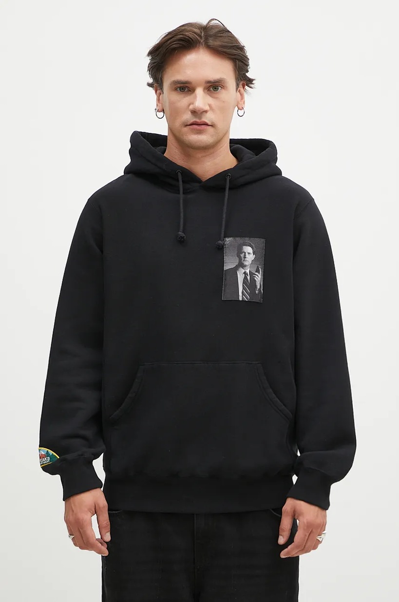 Undercover cotton sweatshirt C/S men's black color hooded with an