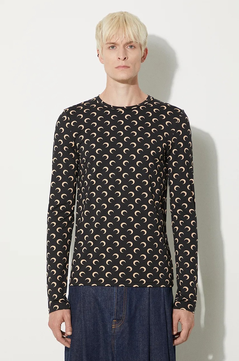 Marine Serre t-shirt Recycled Moon Jersey Second Skin Regular Top