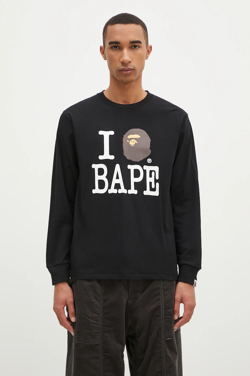 A Bathing Ape cotton longsleeve top I Love Bape Longsleeve PRM EU A Bathing Ape cotton longsleeve top I Love Bape Longsleeve PRM EU