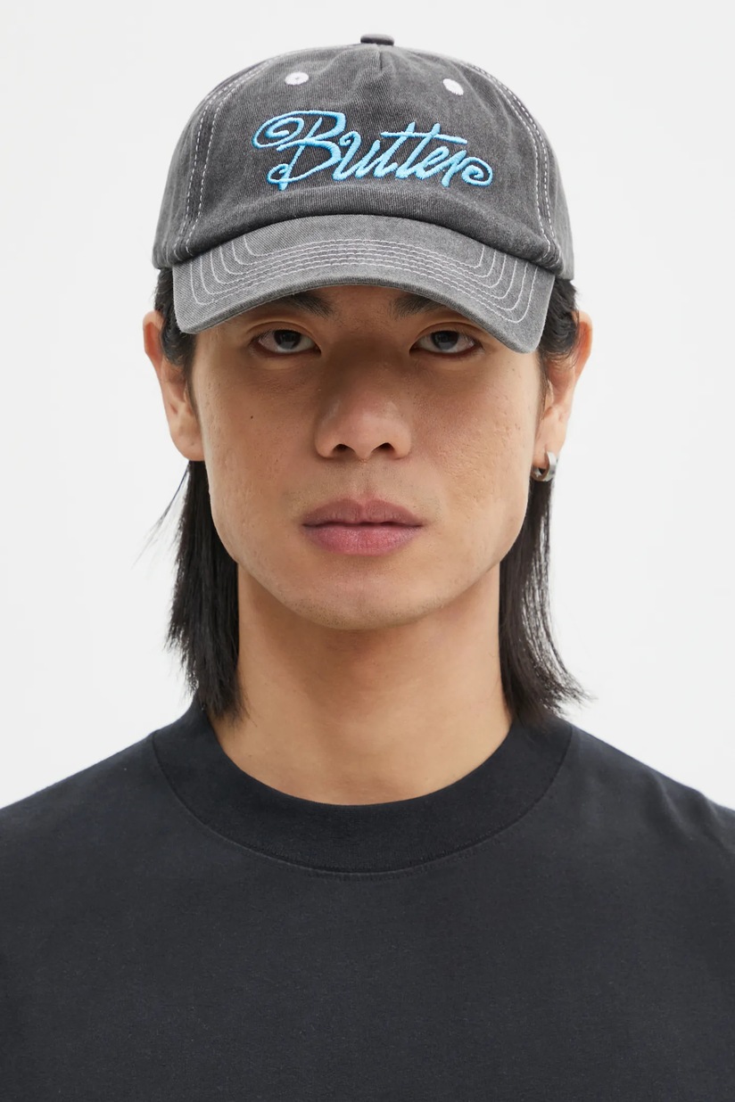 Butter Goods cotton baseball cap Jive Pinch Front Cap black color