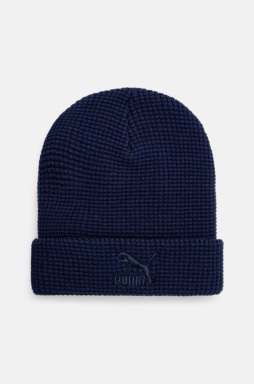 Columbia beanie Lost Lager II navy blue color thick knit 1975921