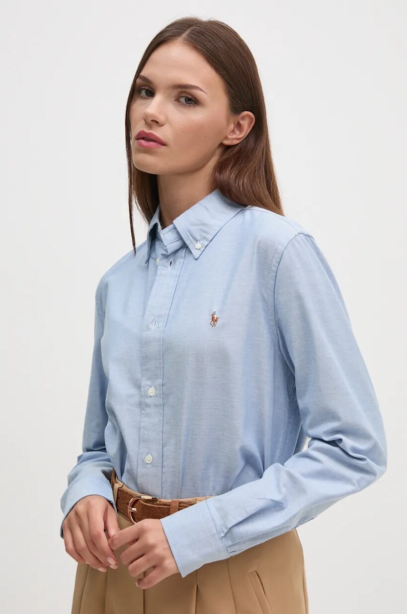 Polo Ralph Lauren Linen Logo Embroidered Shirt | White