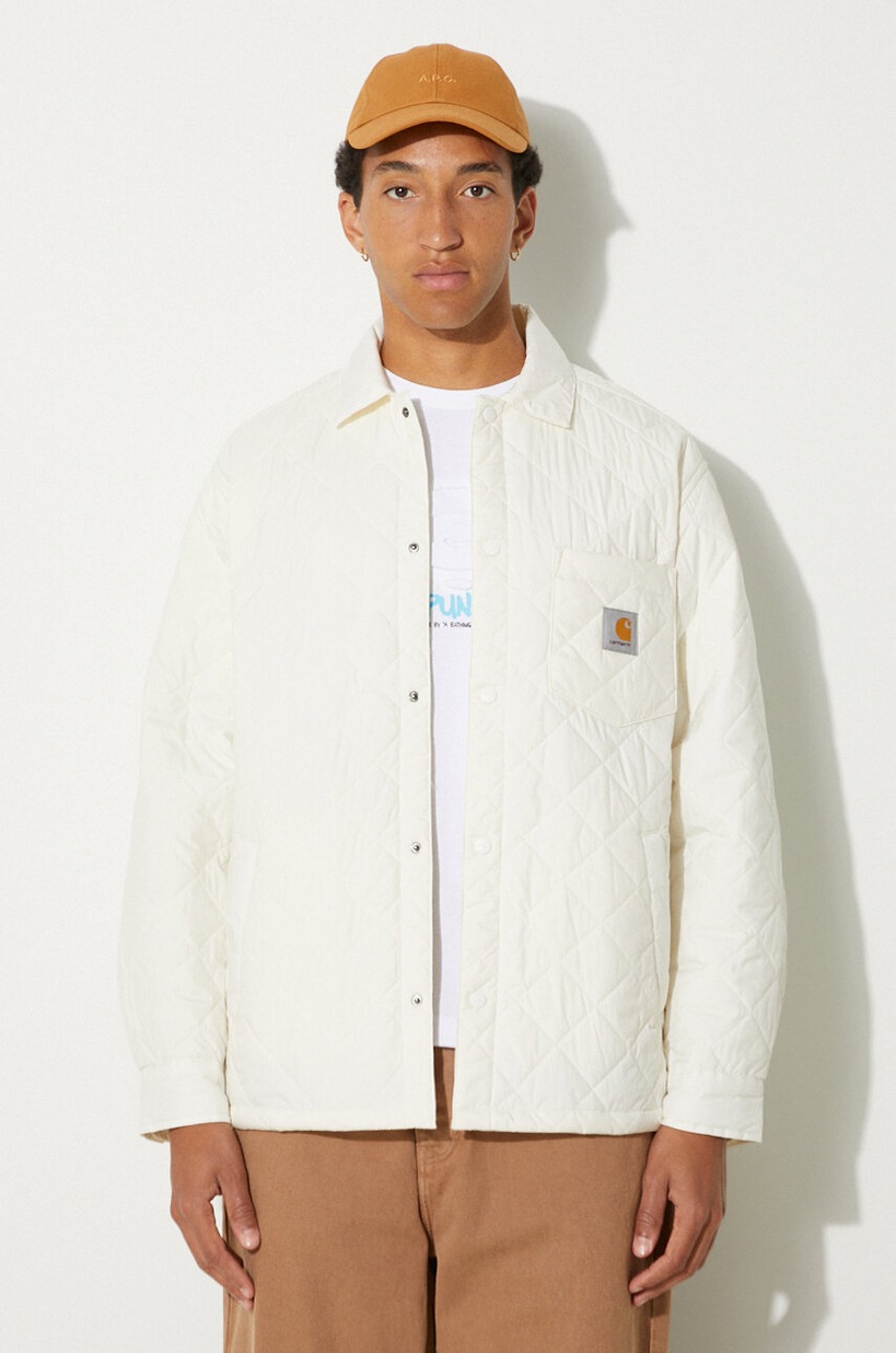 Carhartt WIP jacket Wadeson men's beige color I034363.D6XX at PRM US