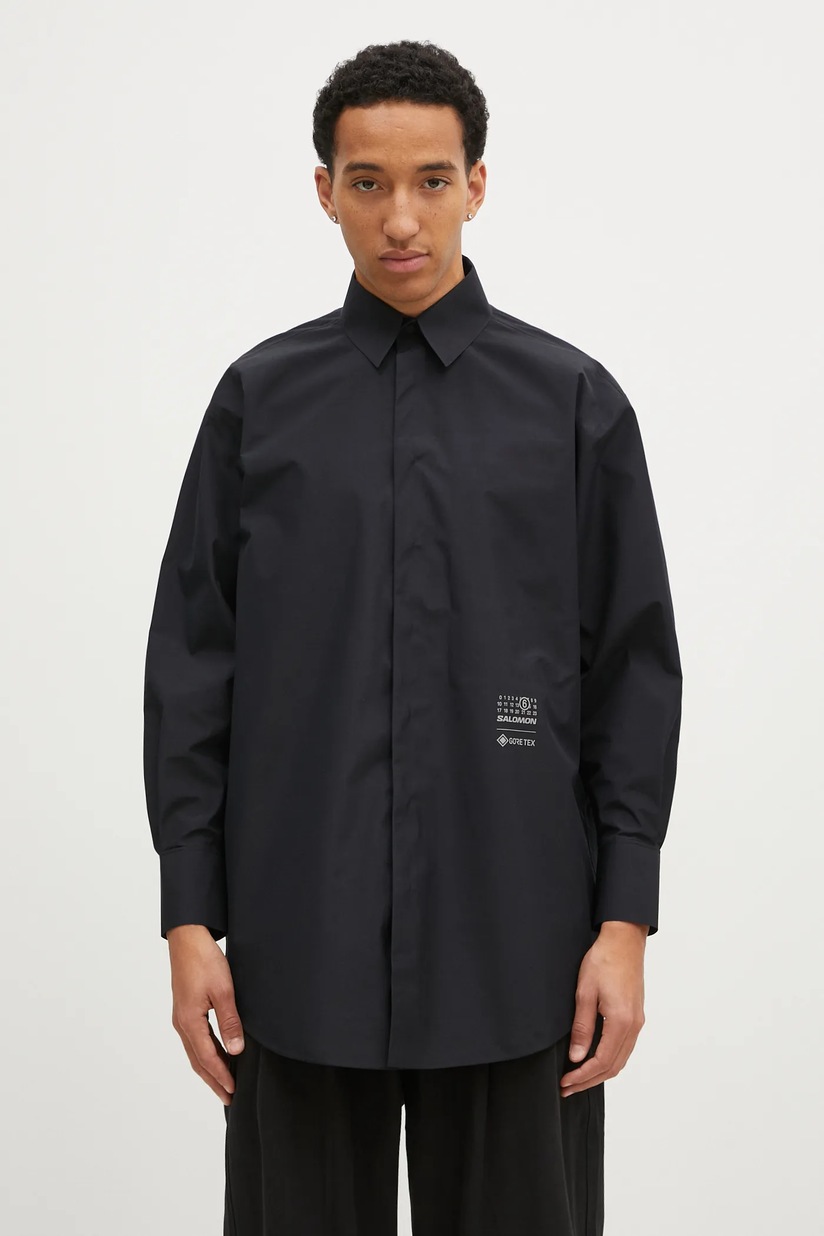 MM6 Maison Margiela denim shirt men's gray color relaxed