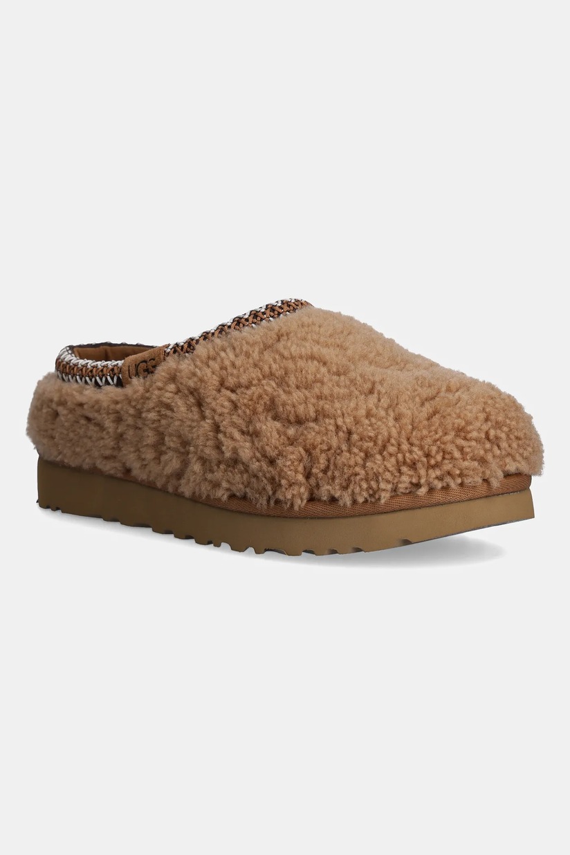 UGG papuci din piele întoarsă W FUNKETTE culoarea maro, 1113474