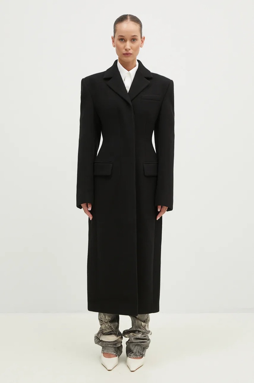 Sportmax wool coat Arabia1234 black color 2422016043600 at PRM US