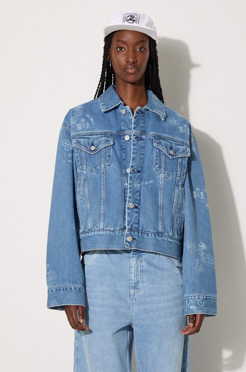Carhartt WIP denim jacket Lovilia Shirt Jac women's blue color