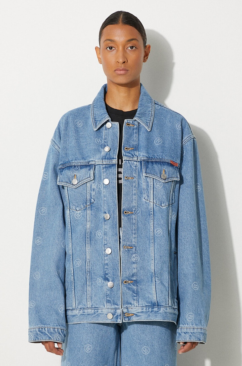 adidas Originals denim jacket women's blue color IS1742 at PRM US