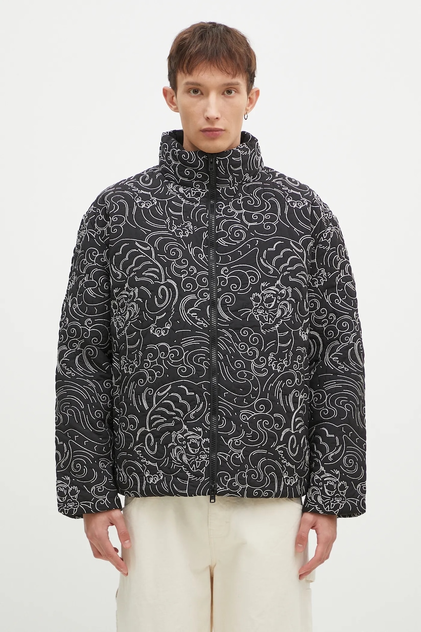 Kenzo jacket Lucky Tiger Padded Coach men's black color Kenzo jacket Lucky Tiger Padded Coach men's black color