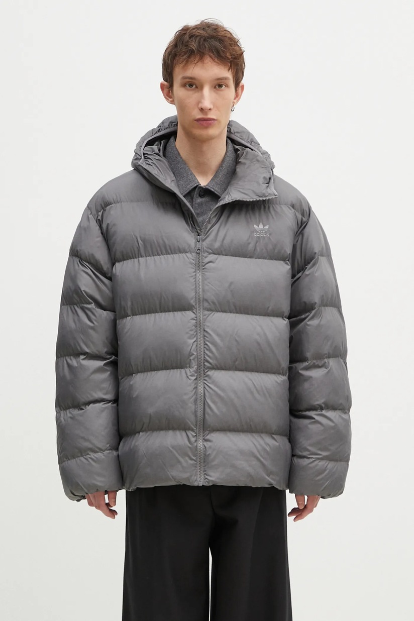 adidas Originals jacket Commercial Puff men's gray color IY3398 at
