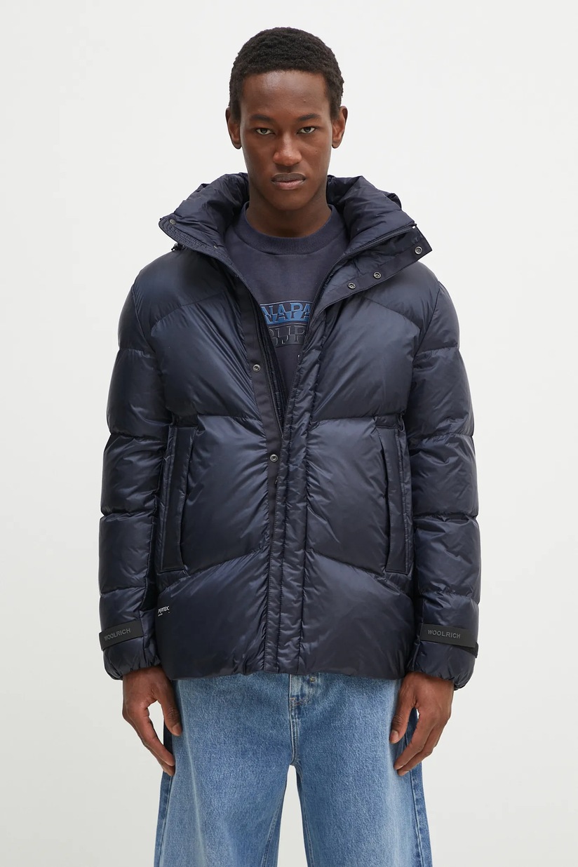Woolrich down jacket Pertex Puffer Jacket navy blue color