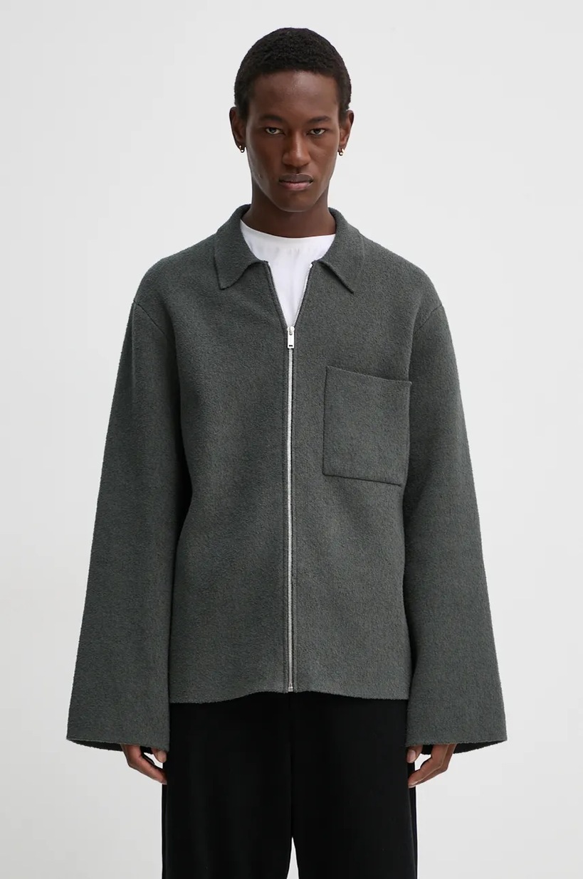 Nanushka woolen shirt jacket RHYS PRM EU