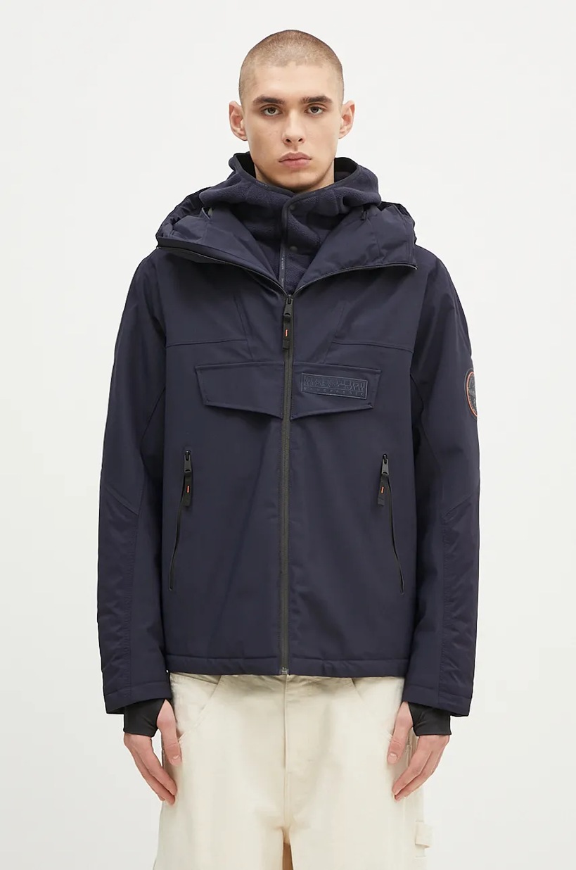 Napapijri jacket Skidoo 1990 men's navy blue color