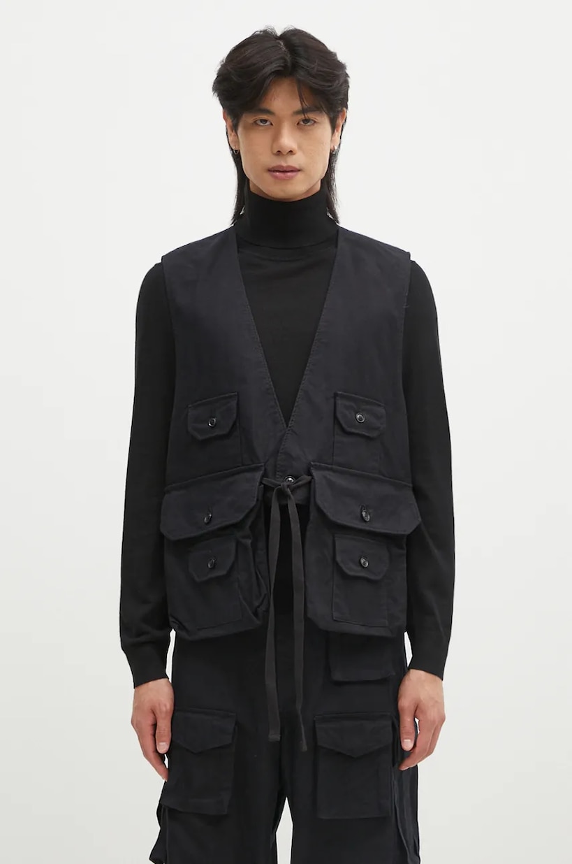 Engineered Garments vest Cover Vest men's black color 24F1C003