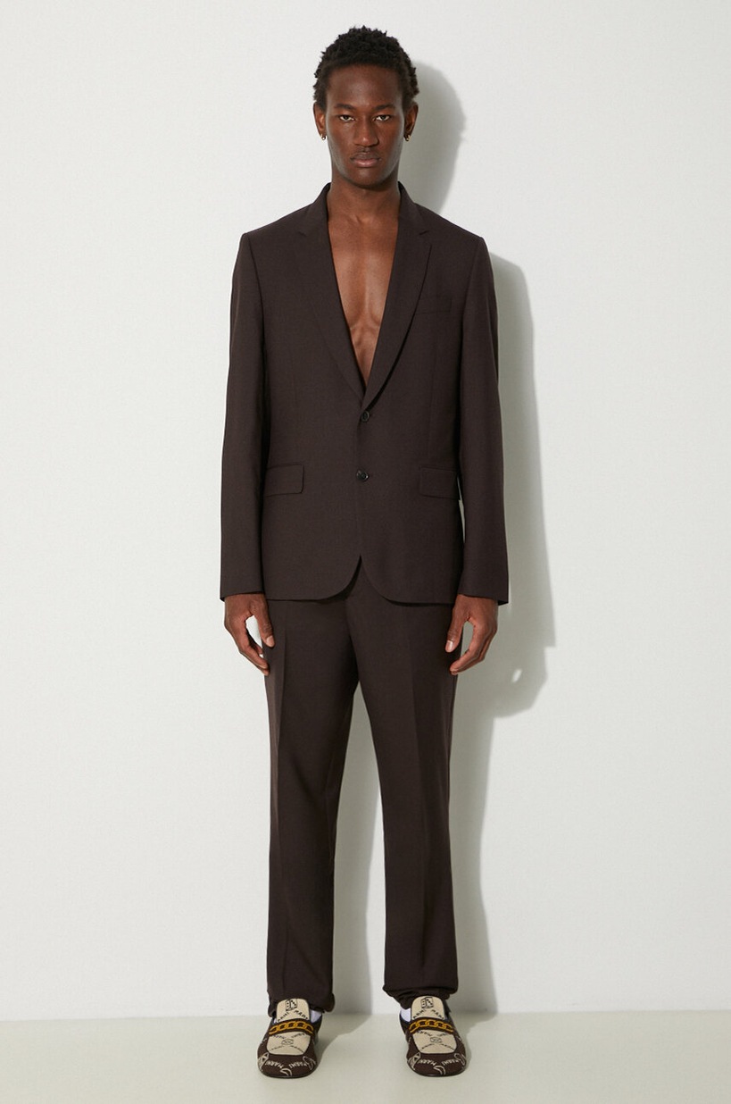 Paul Smith woolen suit brown color smooth M1R-1457-M00001 at PRM US