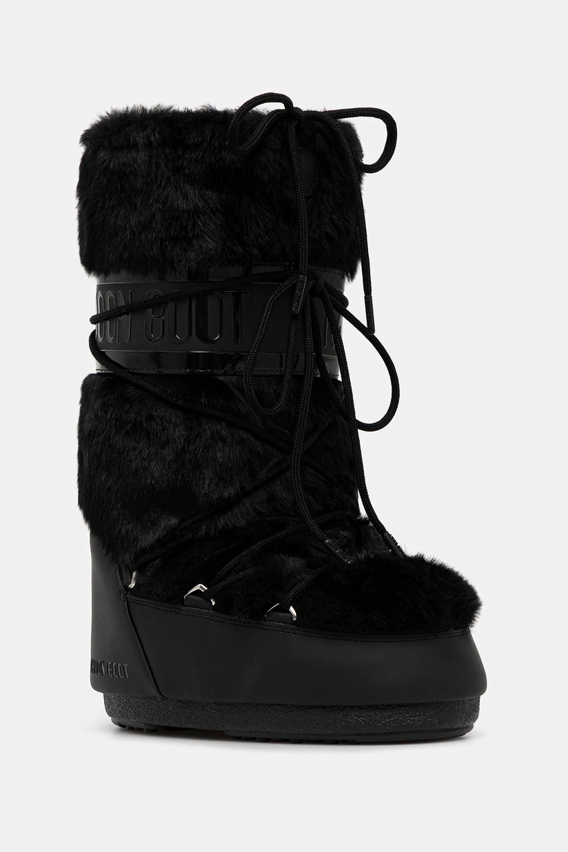 Moon Boot snow boots MB ICON LOW FAUX FUR black color 80D1409390