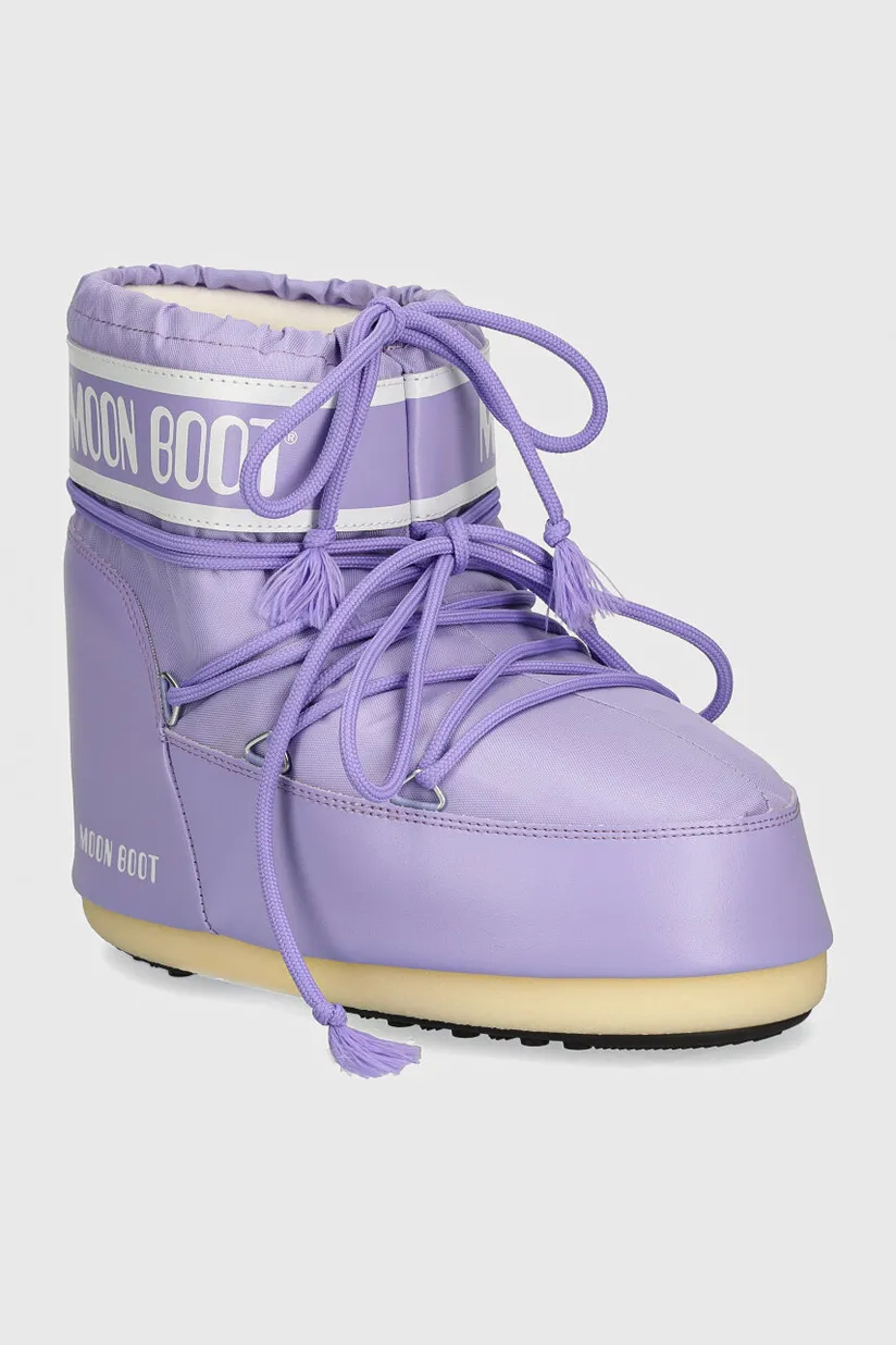 Moon Boot snow boots ICON LOW NYLON violet color 14093400.013 at PRM US