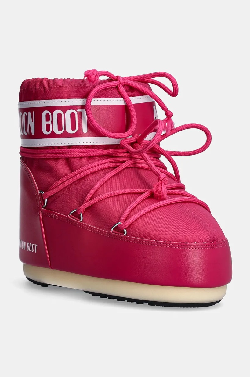 Moon Boot snow boots MB ICON LOW NYLON pink color 80D1409340 J003 Moon Boot snow boots MB ICON LOW NYLON pink color 80D1409340 J003