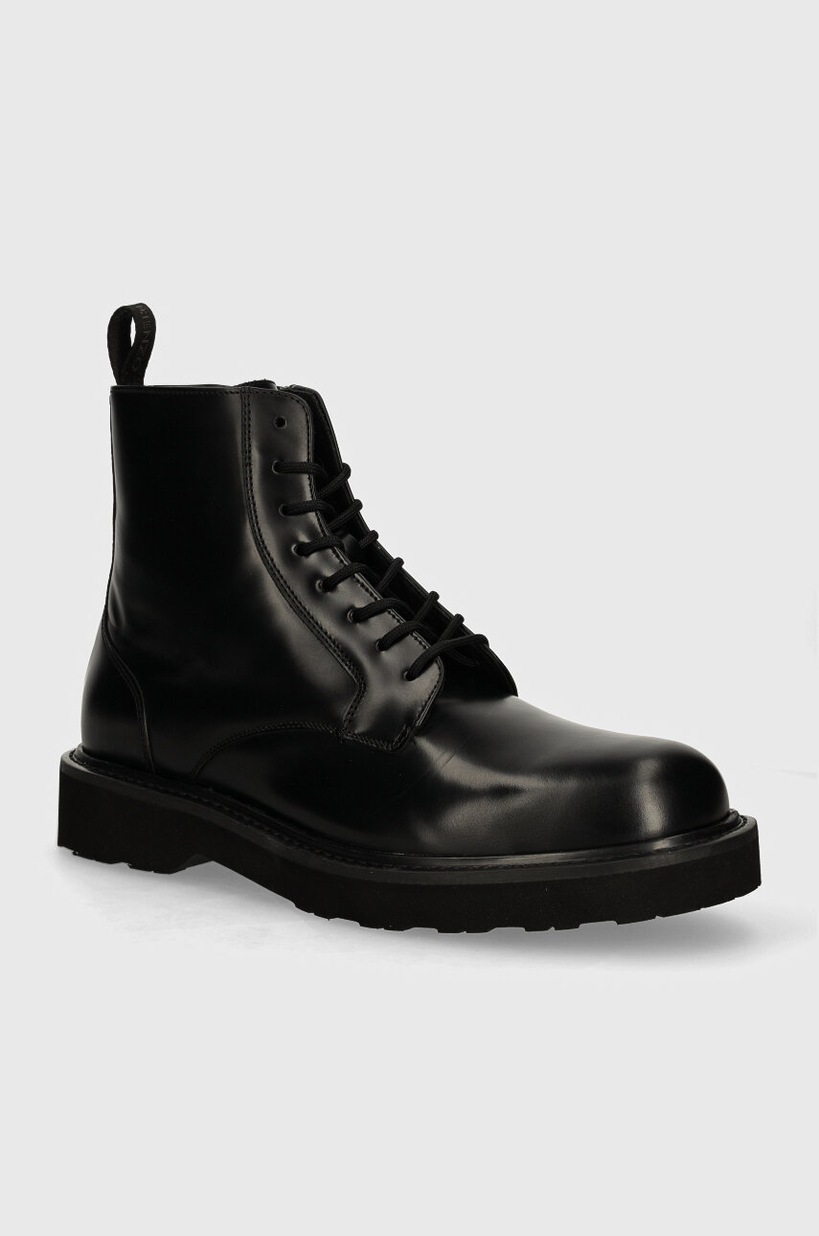 【E断捨離中】KENZO. NEBRASKA  boots Kenzo leather shoes Ukio Lace Up Boots men's black color