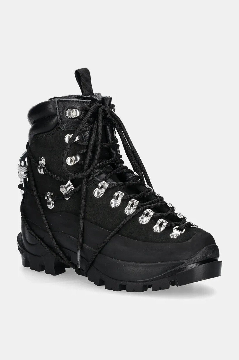 靴 HELIOT EMIL Hiking Boots 42 Heliot Emil leather hiking boots men's black color HE_17_024_BLK01