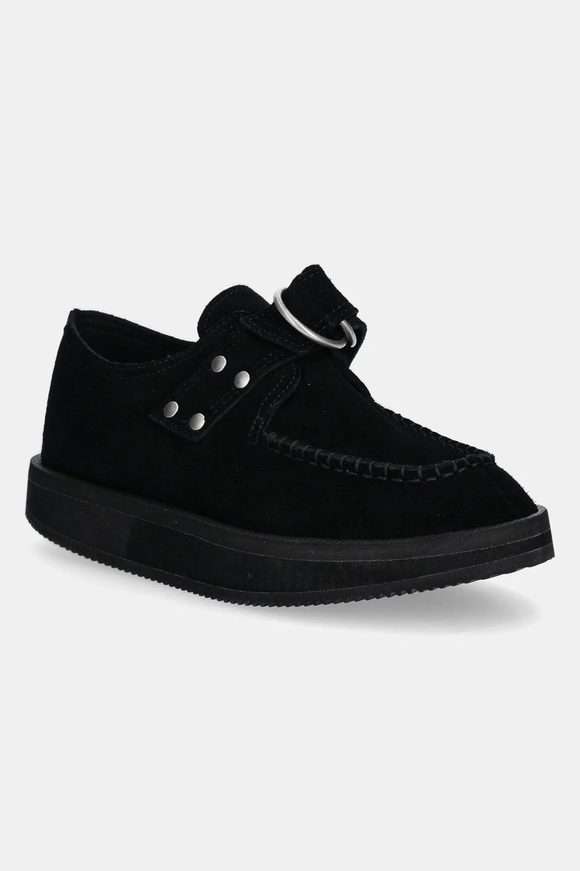 Clarks Originals leather shoes Wallabee Boot men's black color