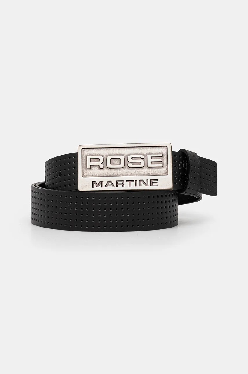 Martine Rose leather belt Perforated Sports Belt black color