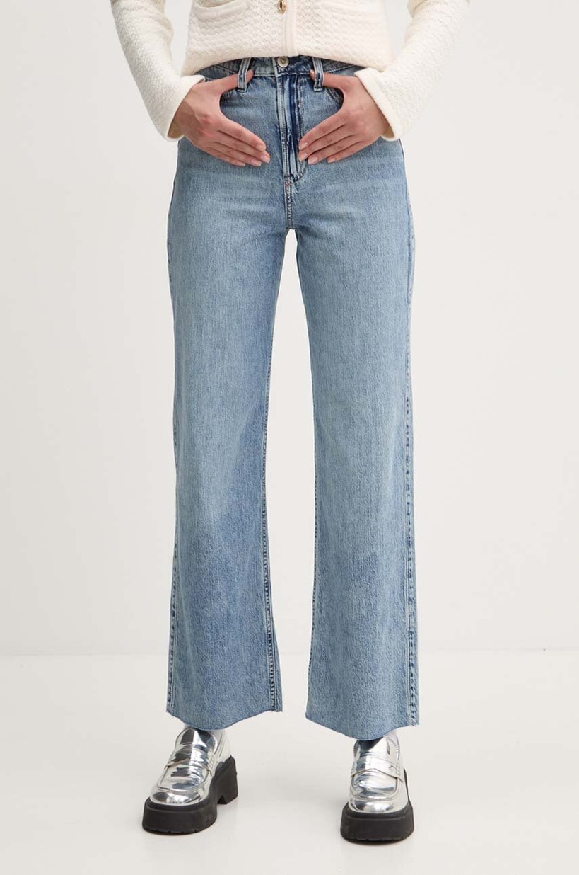adidas Originals jeansi Femme Galore Denim Rhinestone Pants femei