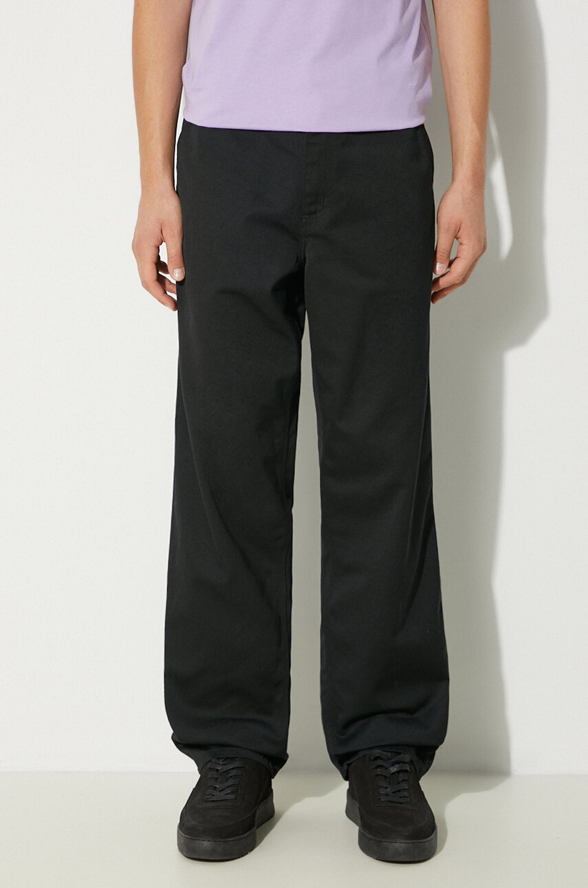 Carhartt WIP cotton trousers Abbott Pant black color I033126.8902 at PRM US