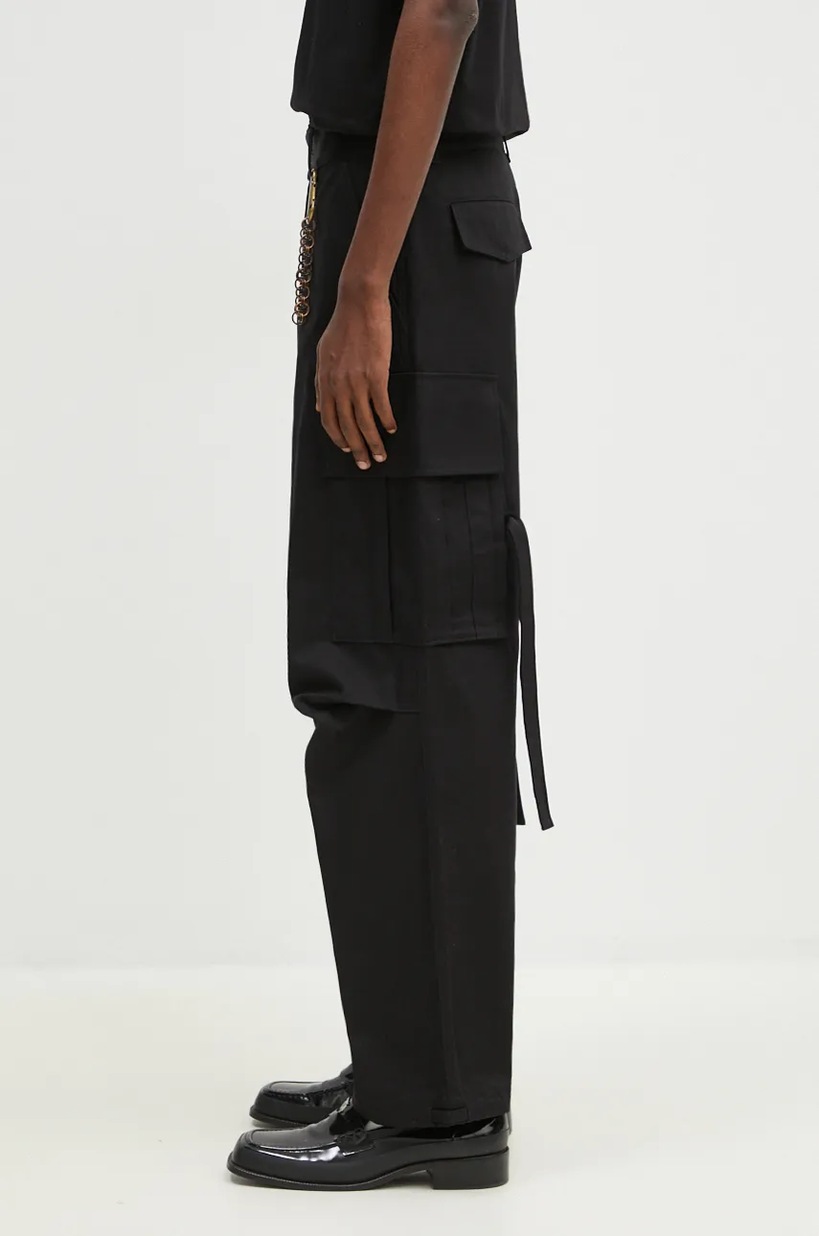 Neil Barrett trousers Fireman Loose Cargo Trousers men's black
