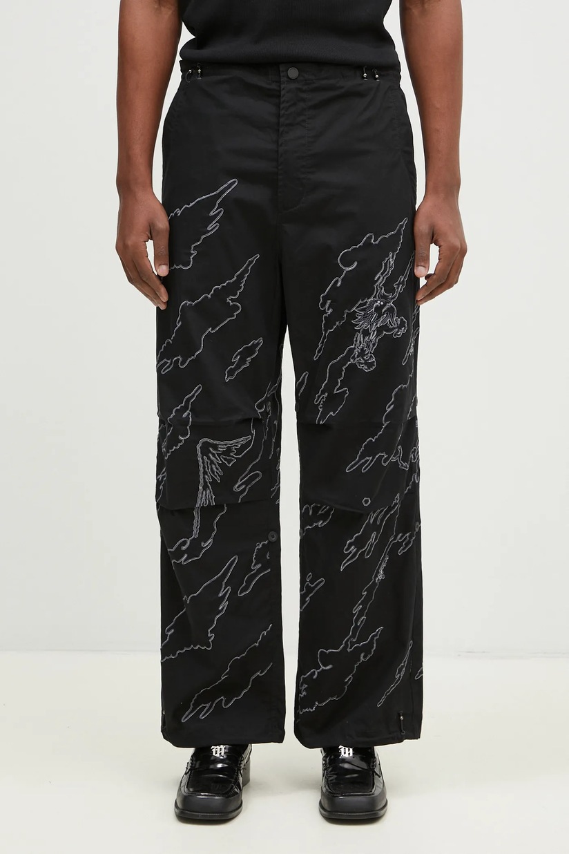 Maharishi corduroy trousers Utility Cargo Track Pants black color Maharishi corduroy trousers Utility Cargo Track Pants black color