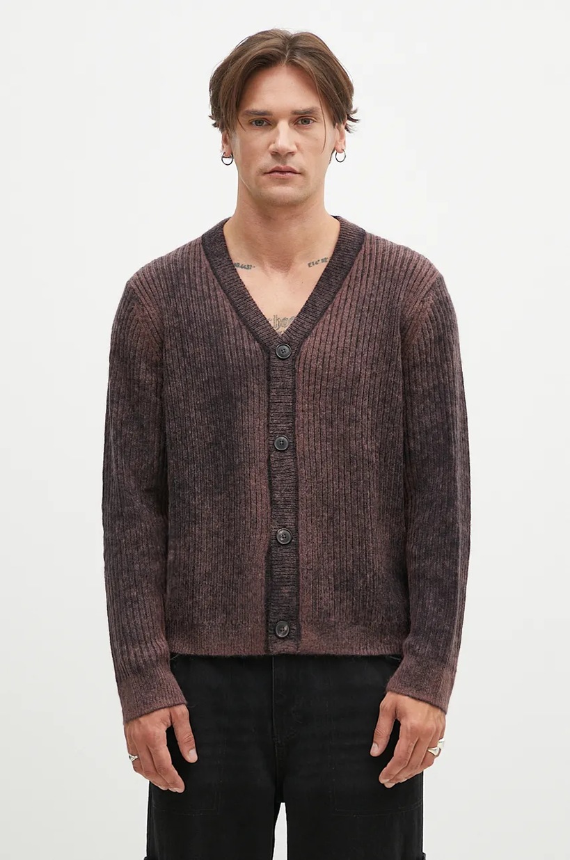 Axel Arigato cardigan with wool blend Core Zip-Up Sweater brown