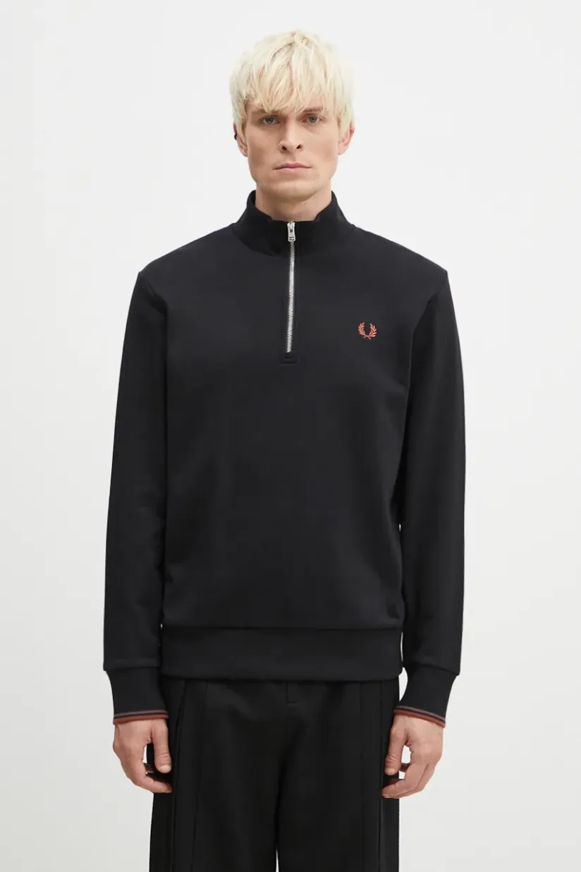 Fred perry black sweatshirt hotsell