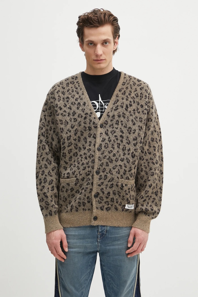 Wacko Maria woolen cardigan Leopard Heavy PRM EU