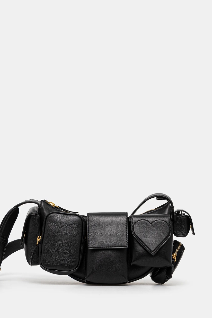 Fiorucci leather handbag Leather Super Pocket Bag black color