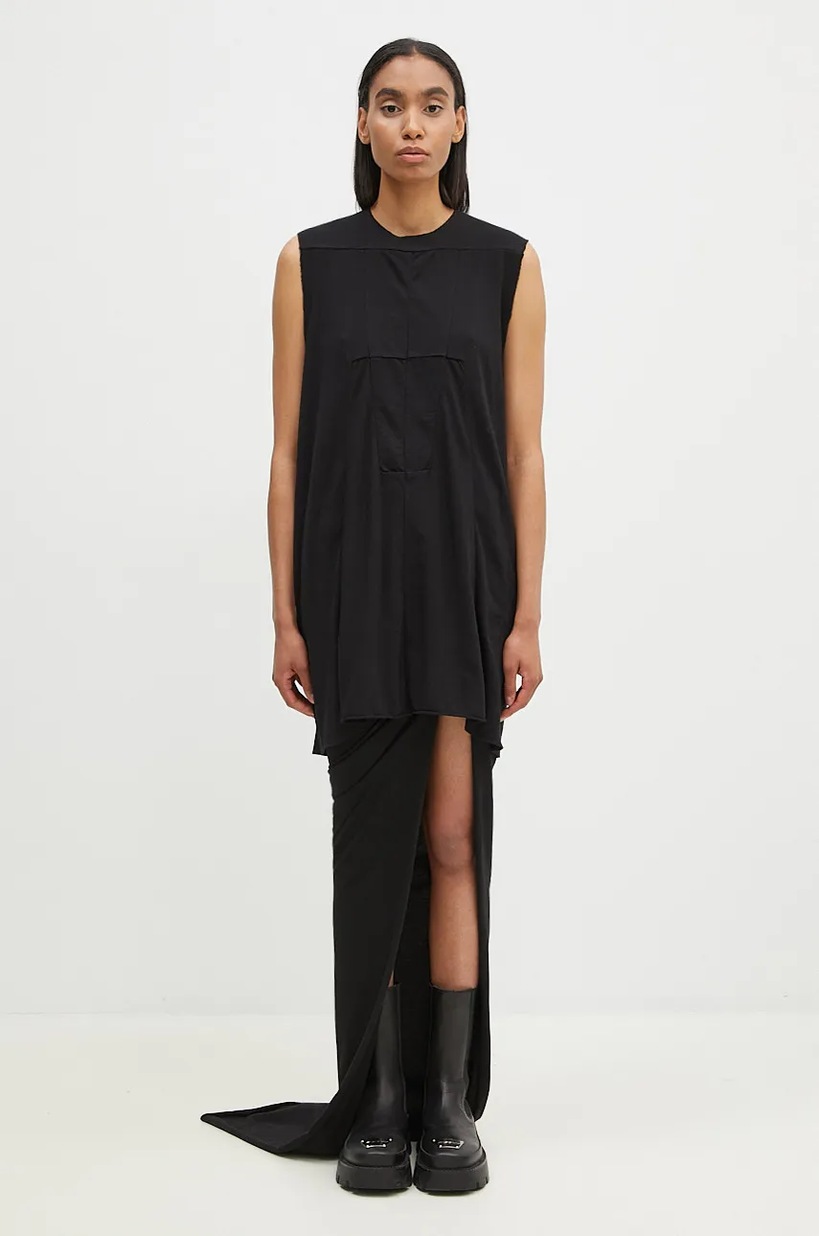 Rick Owens cotton top Luxor black color DS02D2111.RNP at PRM US