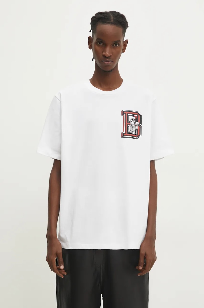 Billionaire boys club t-shirt with space camo arch logo in white discount