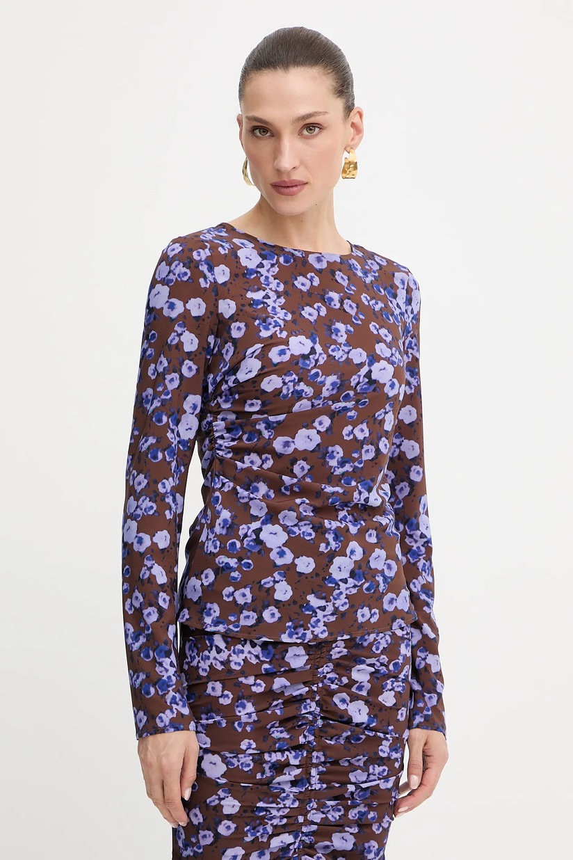 Блузка Patrizia Pepe цвет коричневый узор 8M1742 A636 | ANSWEAR.ua