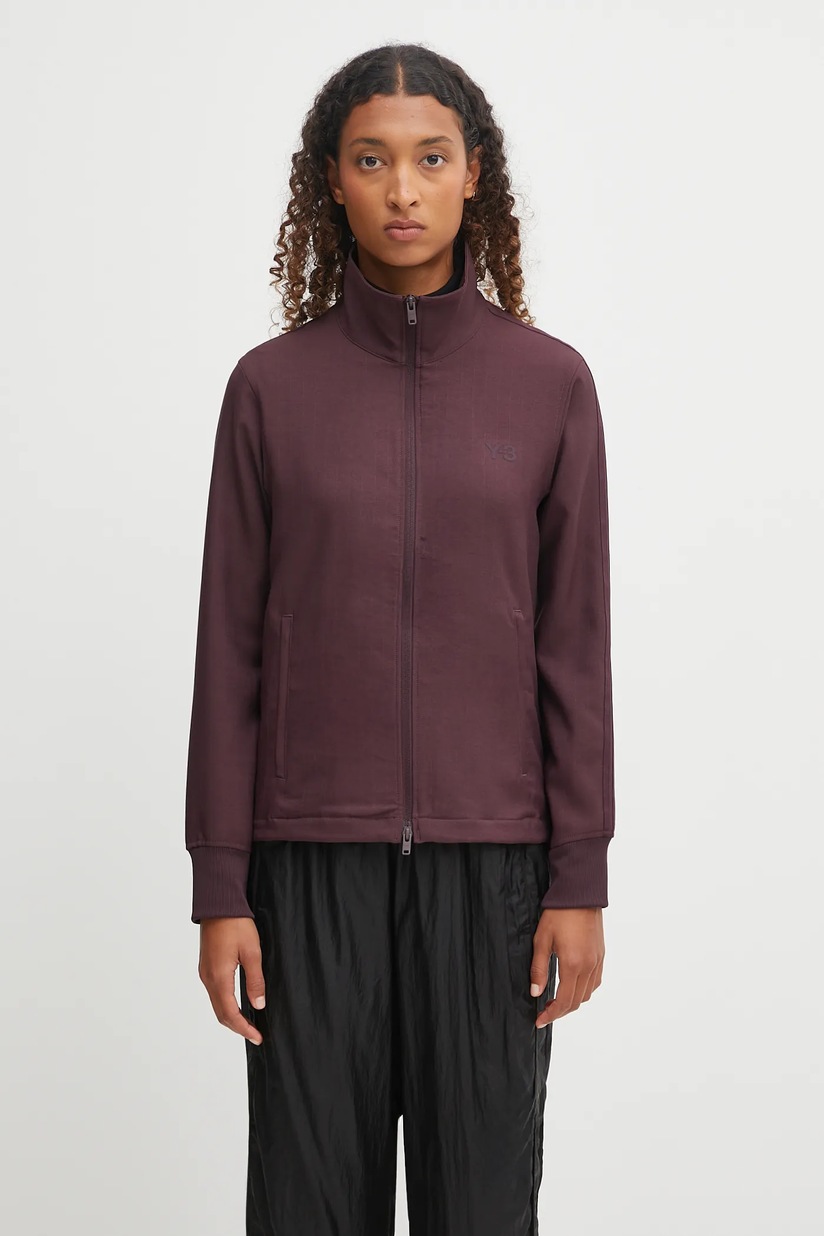 adidas ピンクブラウン ジップアップジャケット adidas Originals sweatshirt Firebird women's orange color with an