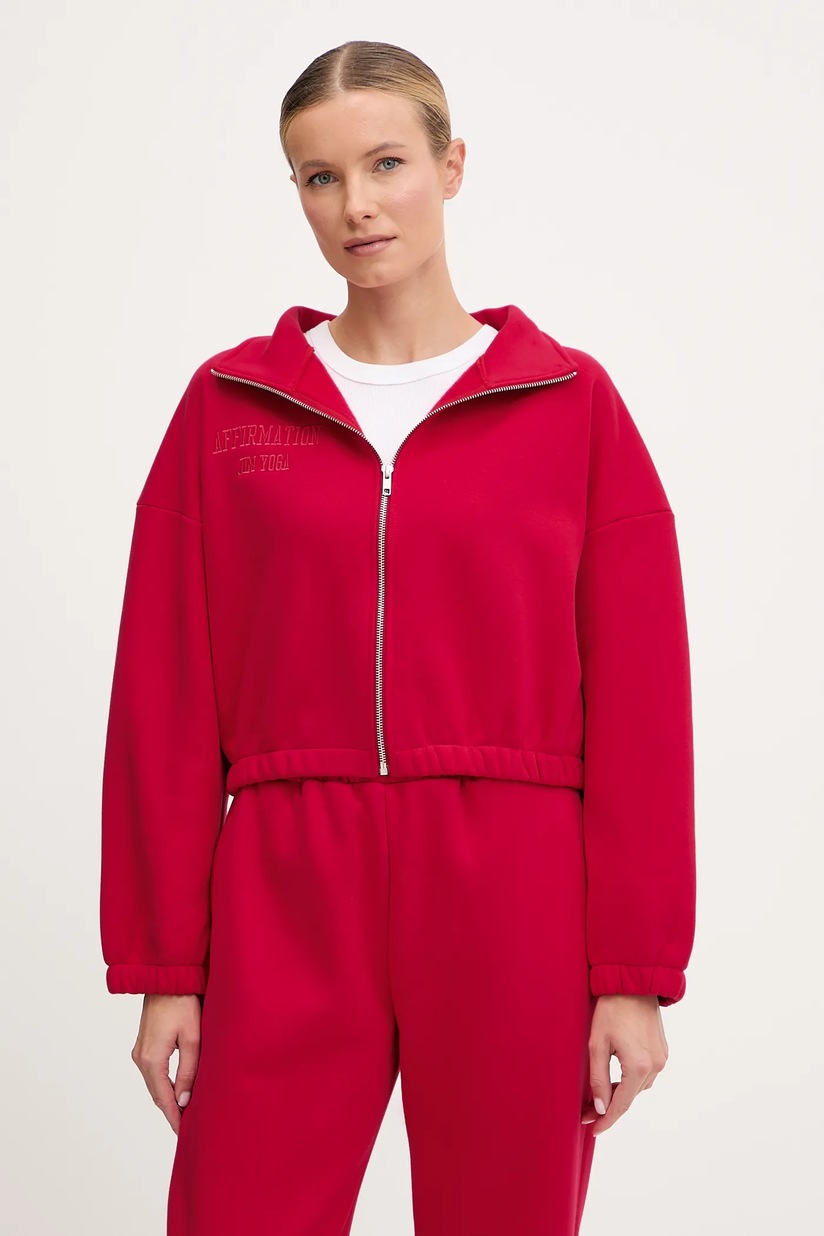 Кофта adidas Originals Oversized Tracktop женская цвет красный с
