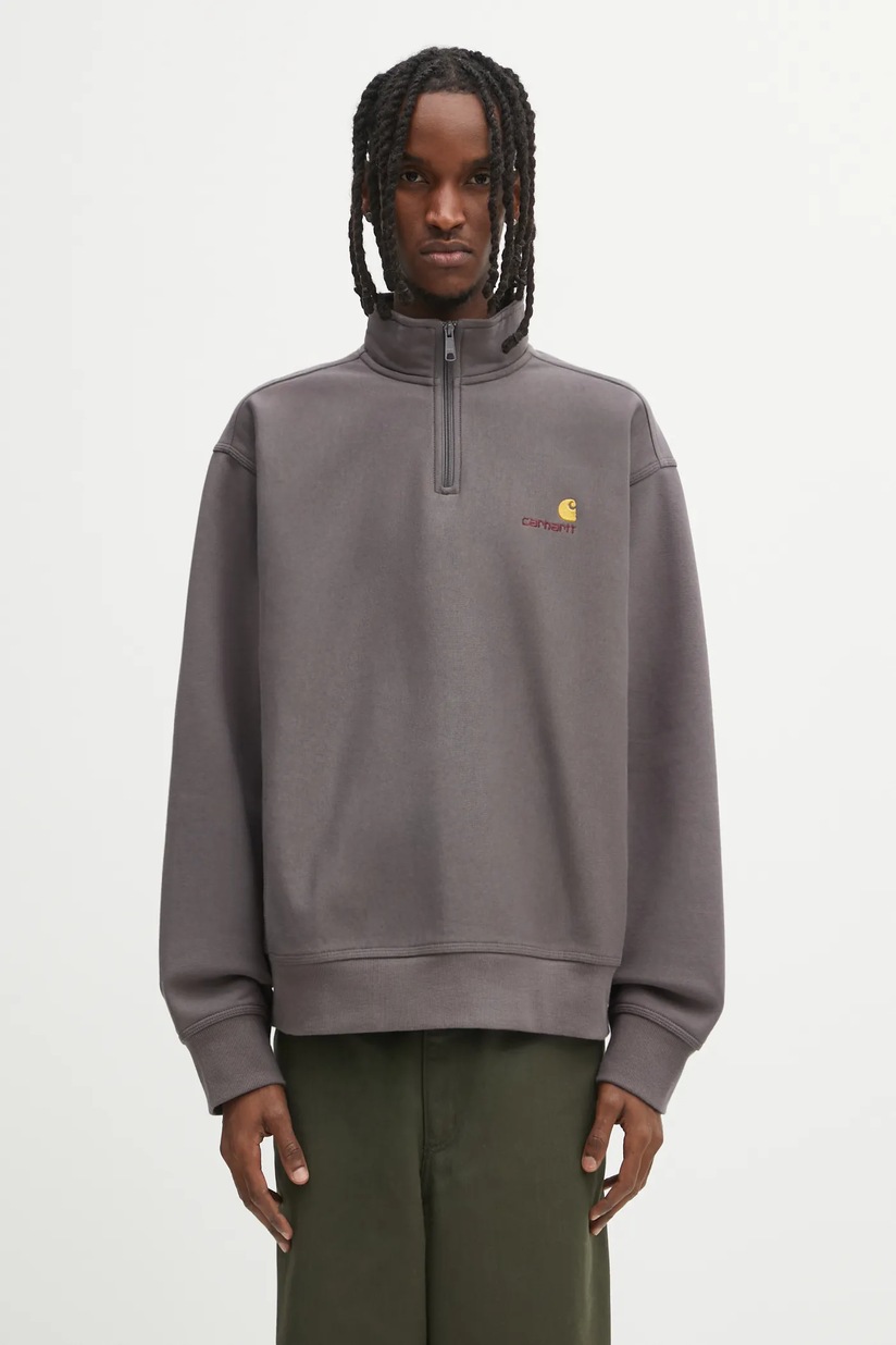 Lacoste sweatshirt men's gray color smooth SH2821 at PRM US Lacoste sweatshirt men's gray color smooth SH2821 at PRM US