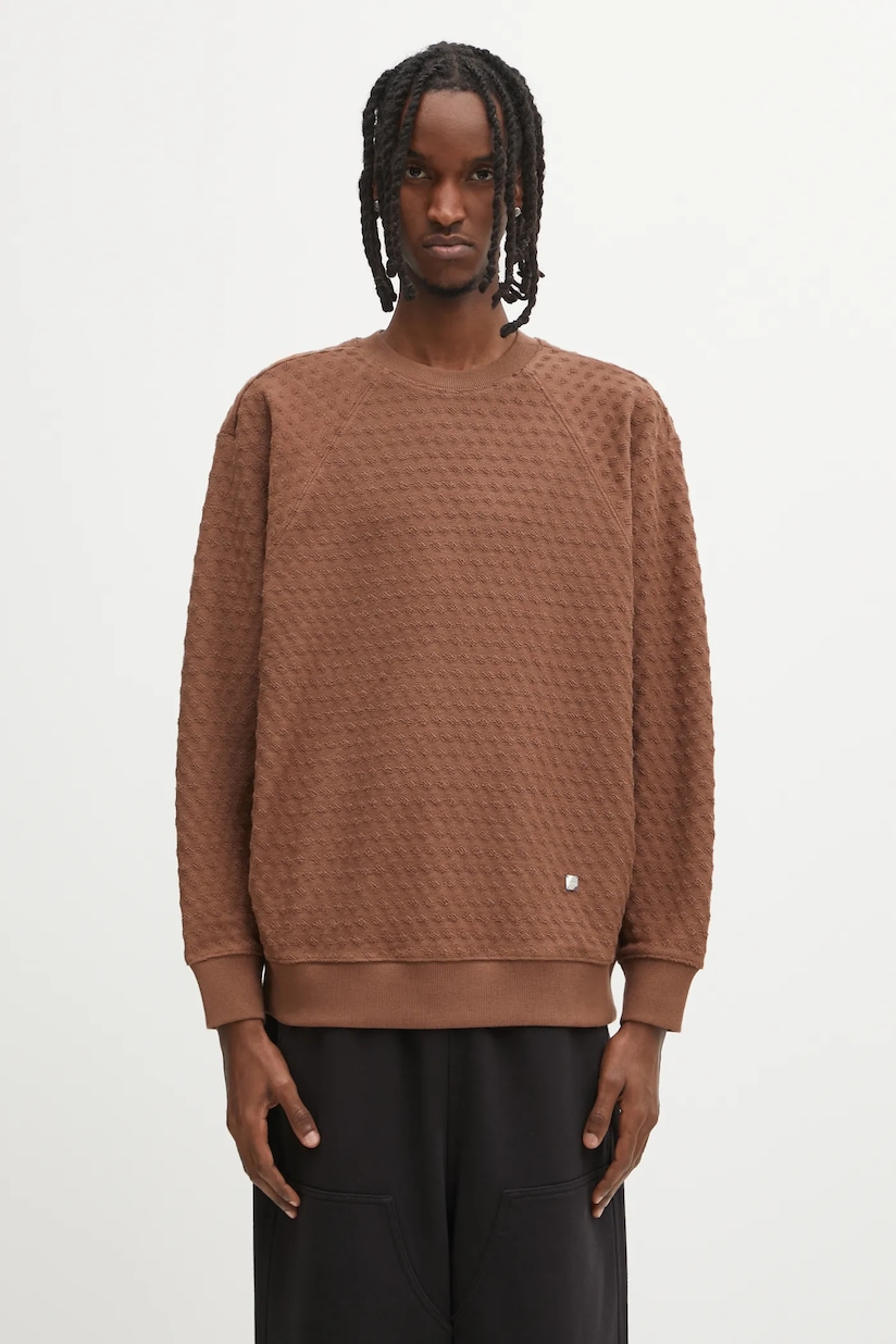 adidas Originals sweatshirt Oversize Crew brown color with an adidas Originals sweatshirt Oversize Crew brown color with an