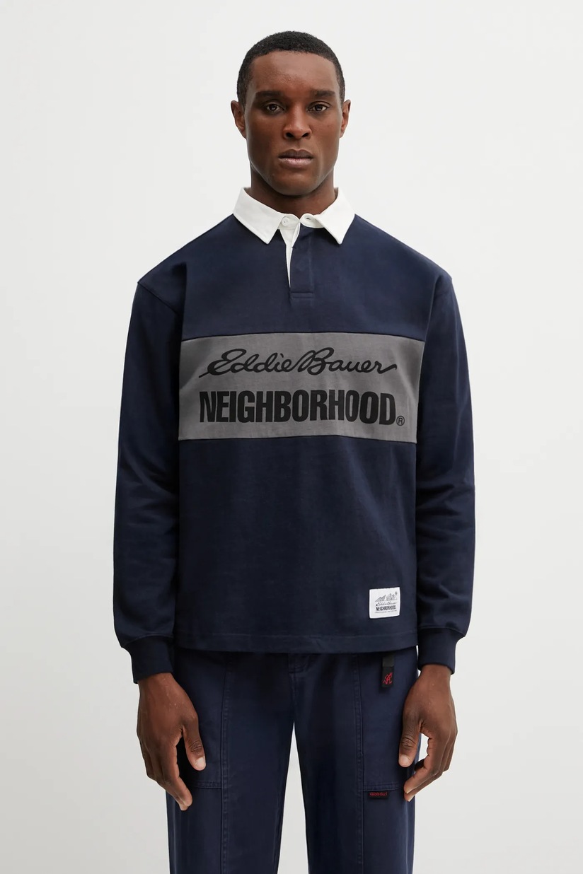 thisisneverthat cotton longsleeve top T-Logo L/S Tee navy blue