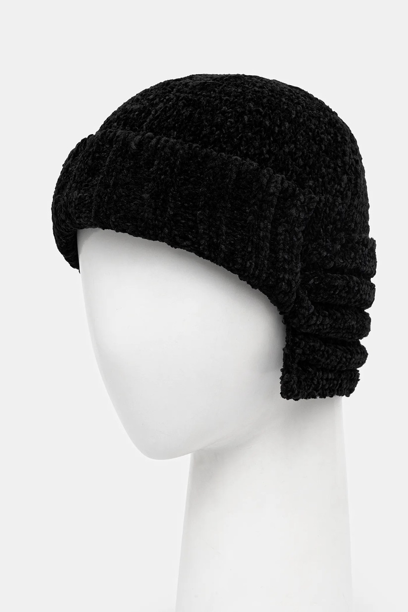 NEIGHBORHOOD beanie black color thick knit 242YGNH.HT02 at PRM US