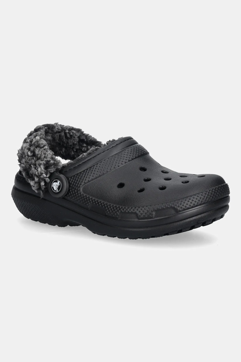 kerokeroさん Тапки Crocs Classic Lined Clog цвет серый 203591 | ANSWEAR.ua