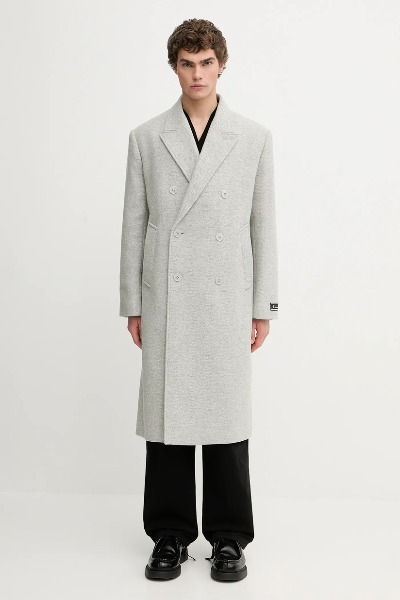 Lacoste coat with wool gray color BH5529 at PRM US