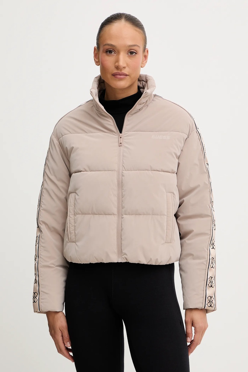 Джинсовая куртка Pinko цвет бежевый демисезонная 106389 A37D